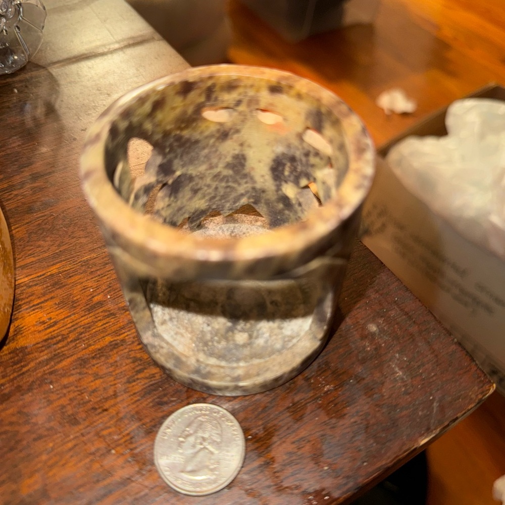 Marbled carved Candle Holder